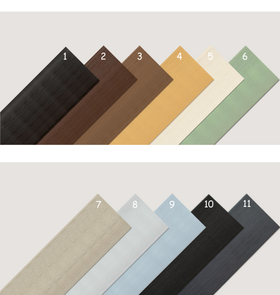 フェンス板材のカラー｜お庭や外構に合わせて9色からお選びください