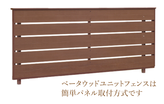 リアルな木目の目隠し樹脂ウッドフェンス｜ベータウッド